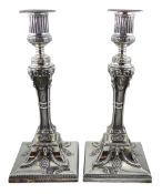 Pair of Victorian Neoclassical design candlesticks