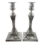 Pair of Victorian Neoclassical design candlesticks