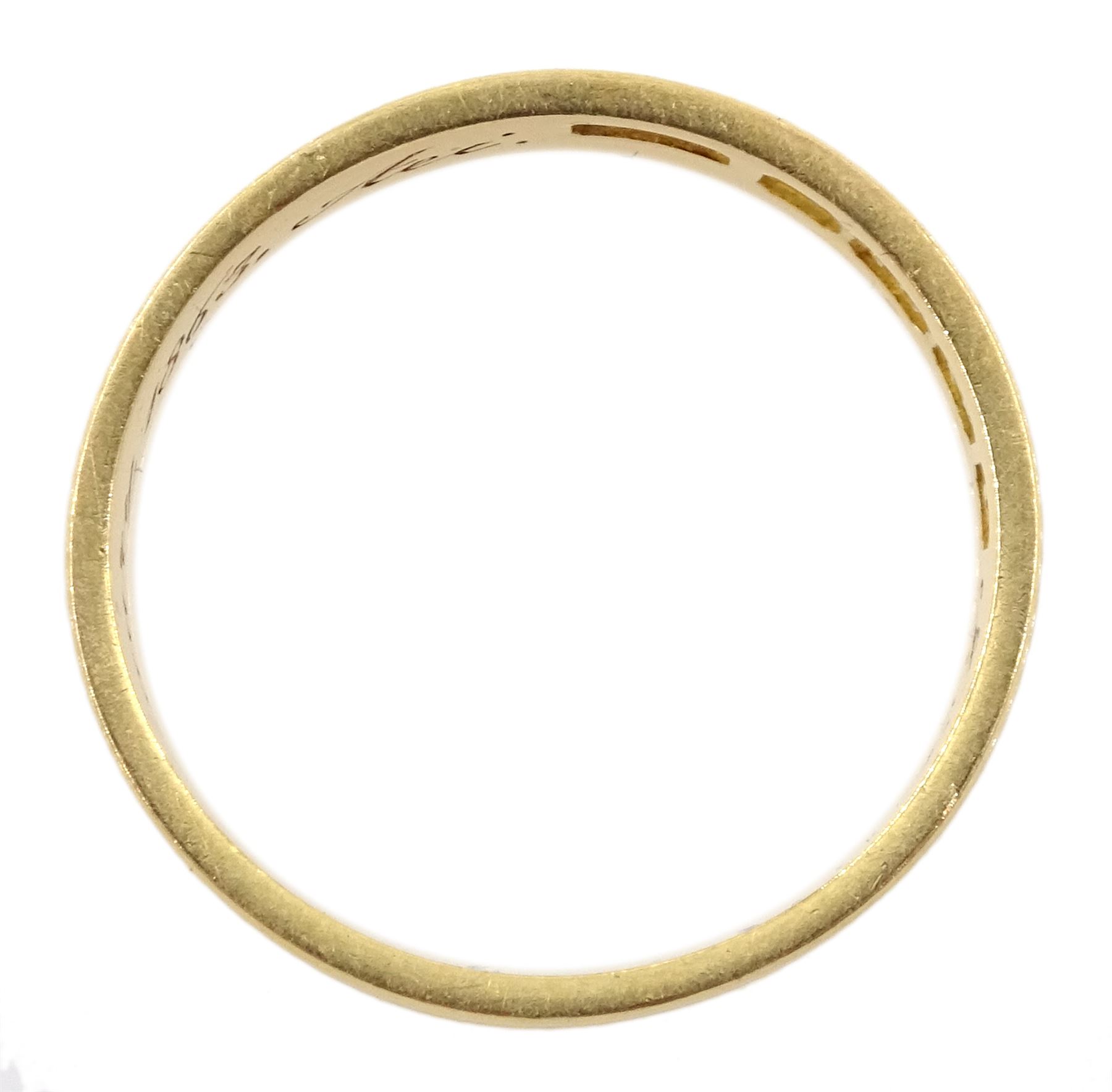 Edwardian 18ct gold ridged band - Image 2 of 2