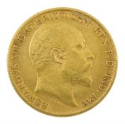 Edward VII 1905 gold half sovereign