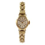 Paragon 9ct gold ladies manual wind bracelet wristwatch