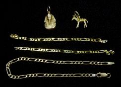19ct gold Pharaoh charm/pendant