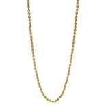 9ct gold rope twist necklace hallmarked