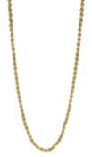 9ct gold rope twist necklace hallmarked