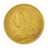 Queen Victoria 1894 gold half sovereign coin