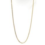 9ct gold flattened curb link necklace