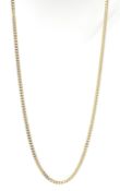 9ct gold flattened curb link necklace