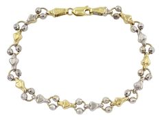 14ct white and yellow gold link bracelet