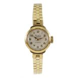 Rone 9ct gold ladies manual wind bracelet wristwatch