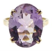 9ct oval amethyst ring
