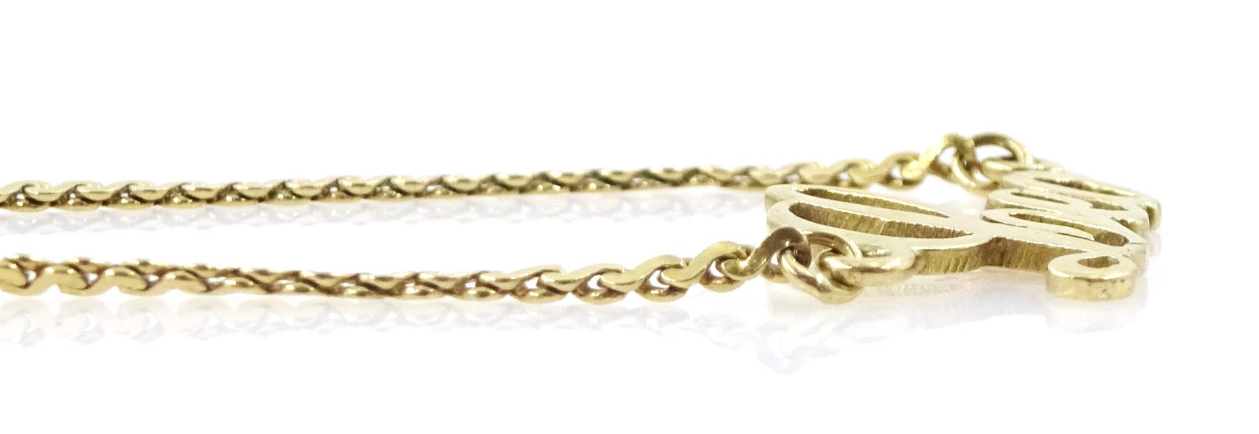 17ct gold 'Leo' necklace - Image 2 of 2