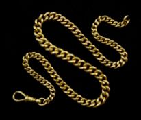 Early 20th century 18ct gold tapering watch/necklace curb chain