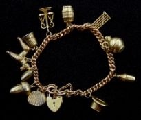 Gold curb link bracelet