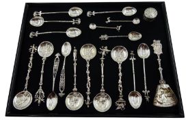 Six continental silver spoons