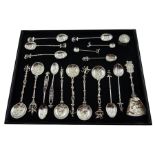 Six continental silver spoons