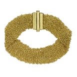 9ct gold mesh design link bracelet