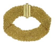 9ct gold mesh design link bracelet
