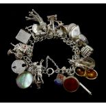 Silver charm bracelet