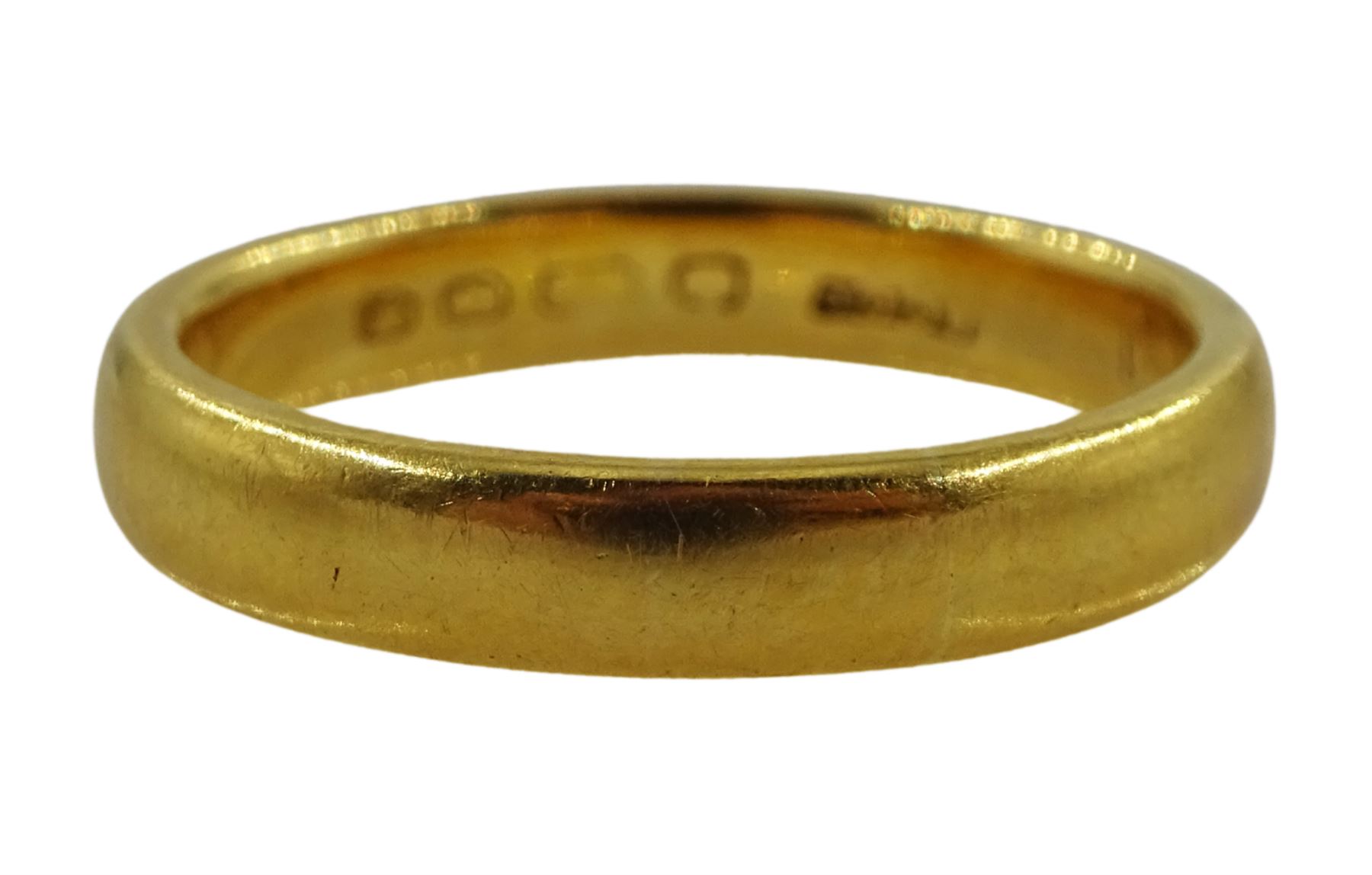 Early 20th century 22ct gold wedding band