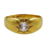 22ct gold single stone set ring
