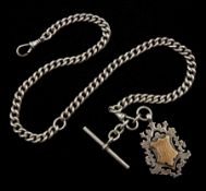Edwardian silver Albert chain