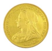 Queen Victoria 1893 gold half sovereign coin