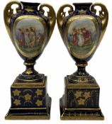 Pair of Vienna style urns