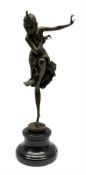 Art Deco style bronze figure of a dancer after 'Chiparus'