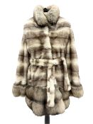 Mid length Mink and Fox fur ladies jacket by Pelliccerie Daria Silvi Marina approx size 14-16