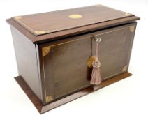 Edwardian inlaid mahogany correspondence box