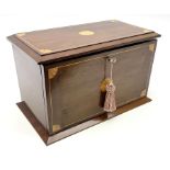 Edwardian inlaid mahogany correspondence box