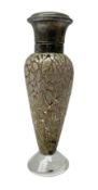 Contemporary silver mounted crackle glass scent bottle by Whitehill