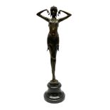 Art Deco style bronze figure of a dancer after 'Chiparus'