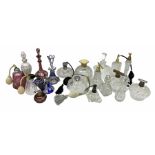 Bohemian flashed and overlayed perfume bottles and atomisers