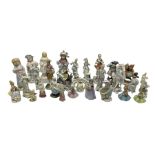 Various continental style porcelain figures to include Victorian examples and others