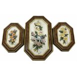 Set of three capo-de-monte wall plaques