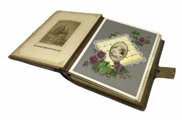 Victorian leather bound musical photo album