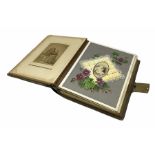 Victorian leather bound musical photo album