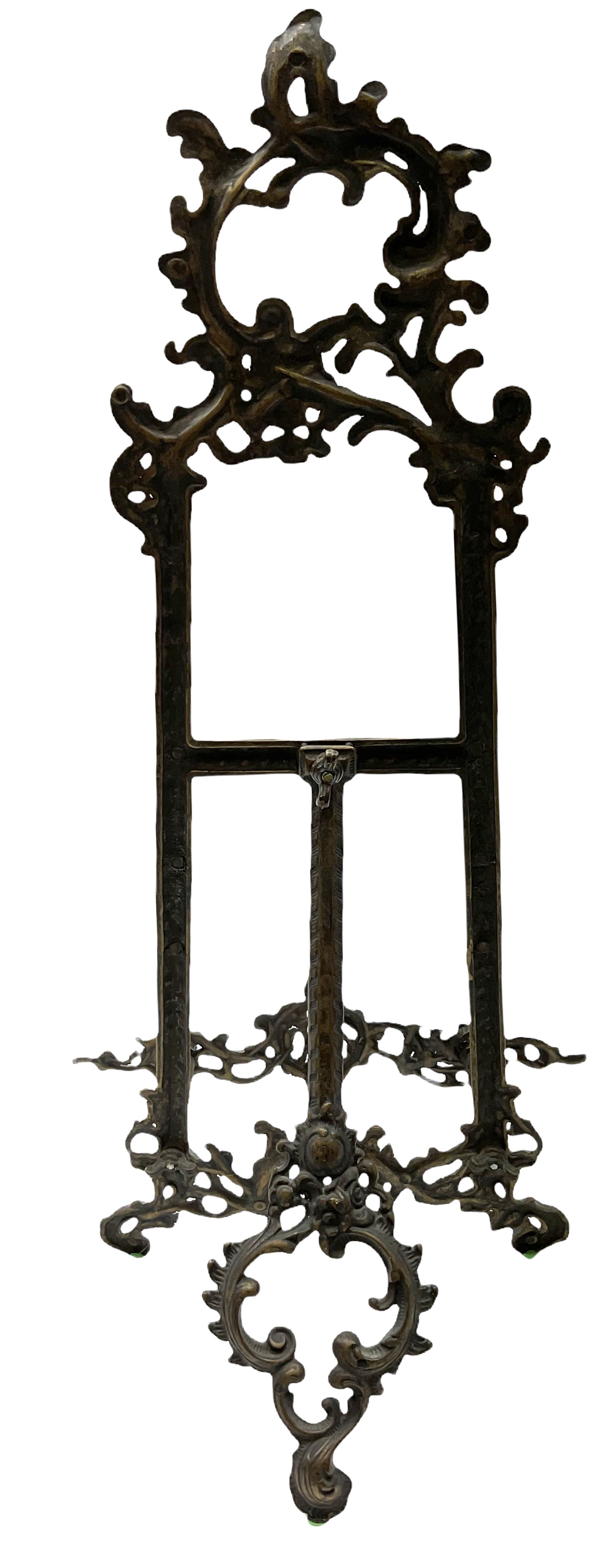 Rococo style brass table easel - Image 3 of 4