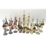 Bohemian glass perfume bottles