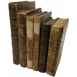Six 18th/19th century leather bound books including The Poetical Works of Shakspeare. Cooke's Editio