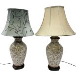 Pair of ceramic table lamps