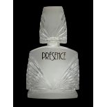 'Presence' by Paul Parquet Art Deco style large display glass perfume bottle factice with stopper