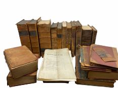 Collection of 19th Century and later leather bound books