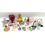 Art Deco style glass perfume bottles and atomisers