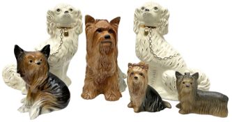 Beswick fireside Yorkshire terrier dog model no 2377 H25.5cm