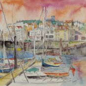 Penny Wicks (British 1949-): 'Scarborough Marina'