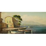 G Guerbuert (Continental 20th century): Mediterranean Quayside