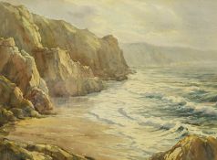 William F Piper (British c1900-1967): Seascape near Kynance Cornwall