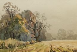 E Charles Simpson (British 1915-2007): 'Misty Day Snape' watercolour signed